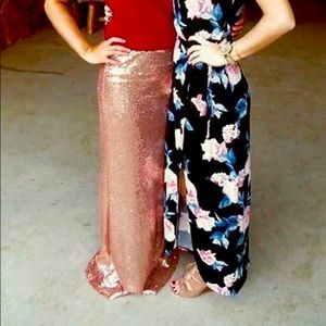 Rose Gold Sequin Skirt
